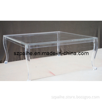 Full Transparent Rectangle Acrylic Coffee Table